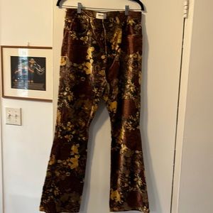 AGolde velour bootcut pants